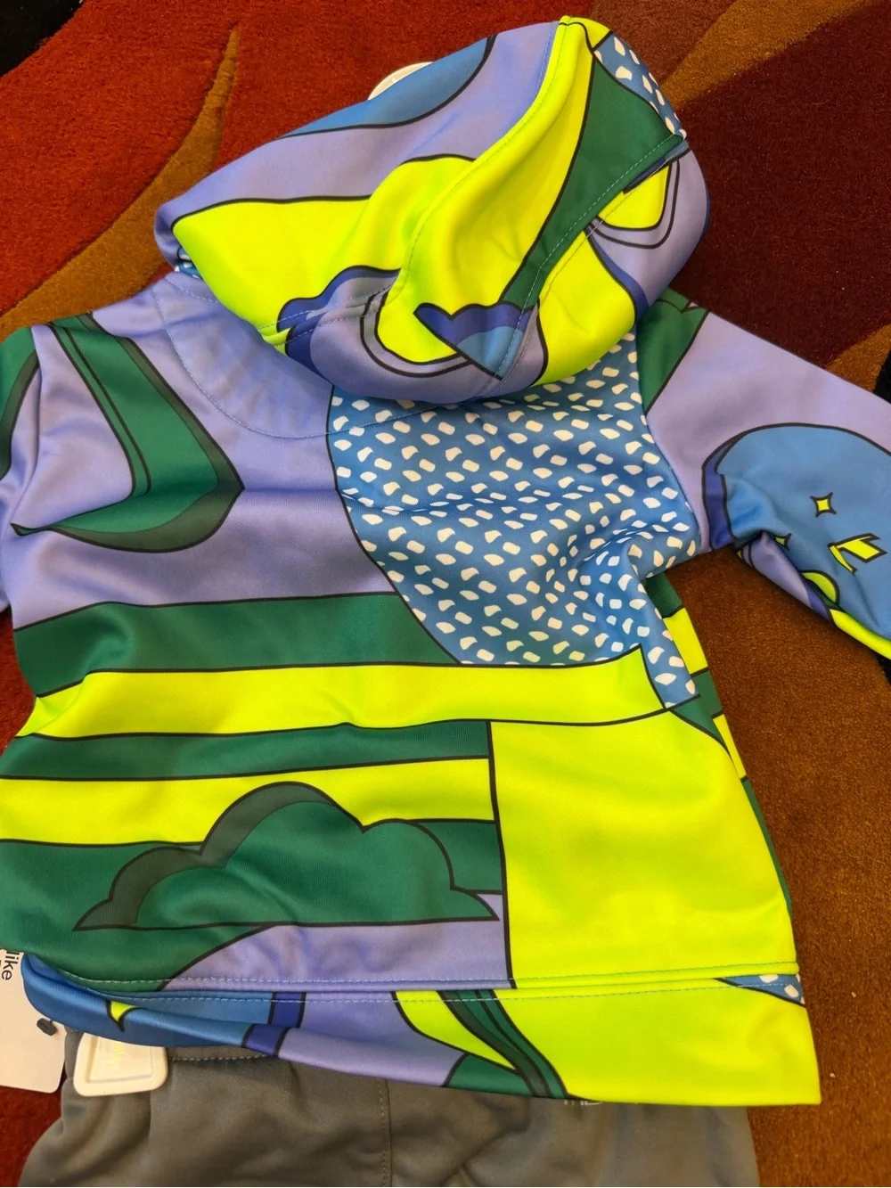 Nike Baby Boy All Day Play All Over Print Hooded Jacket & Jogger Pants 12 m
